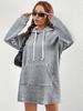 European and American Women's Fashion Casual Hooded Sweatshirt Dress