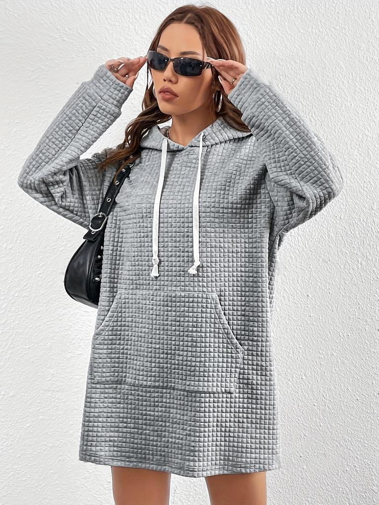 European and American Women's Fashion Casual Hooded Sweatshirt Dress