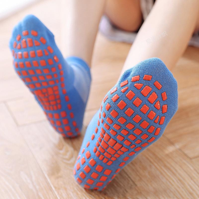 1 Paar Plus Size Damen Schnelltrocknende rutschfeste Yoga-Socken Atmungsaktive Baumwolle Tanz-Fitness-Socken Kinder-Bodensocken