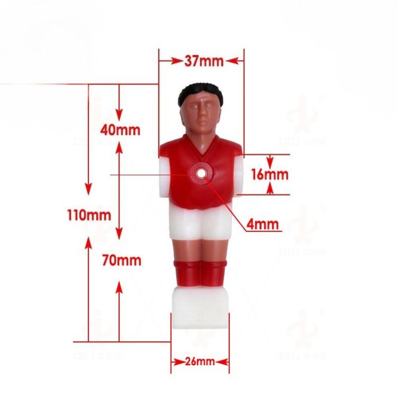 Eco-Friendly Table Soccer Player Dolls - 5529 Replacement Figures for Football Table, Indoor Game Accessories