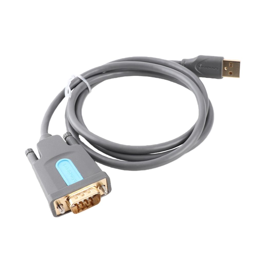Mindpure Serial Port Cable US015 USB To DB9 RS‑232 Male To Male Computer Converter Cable