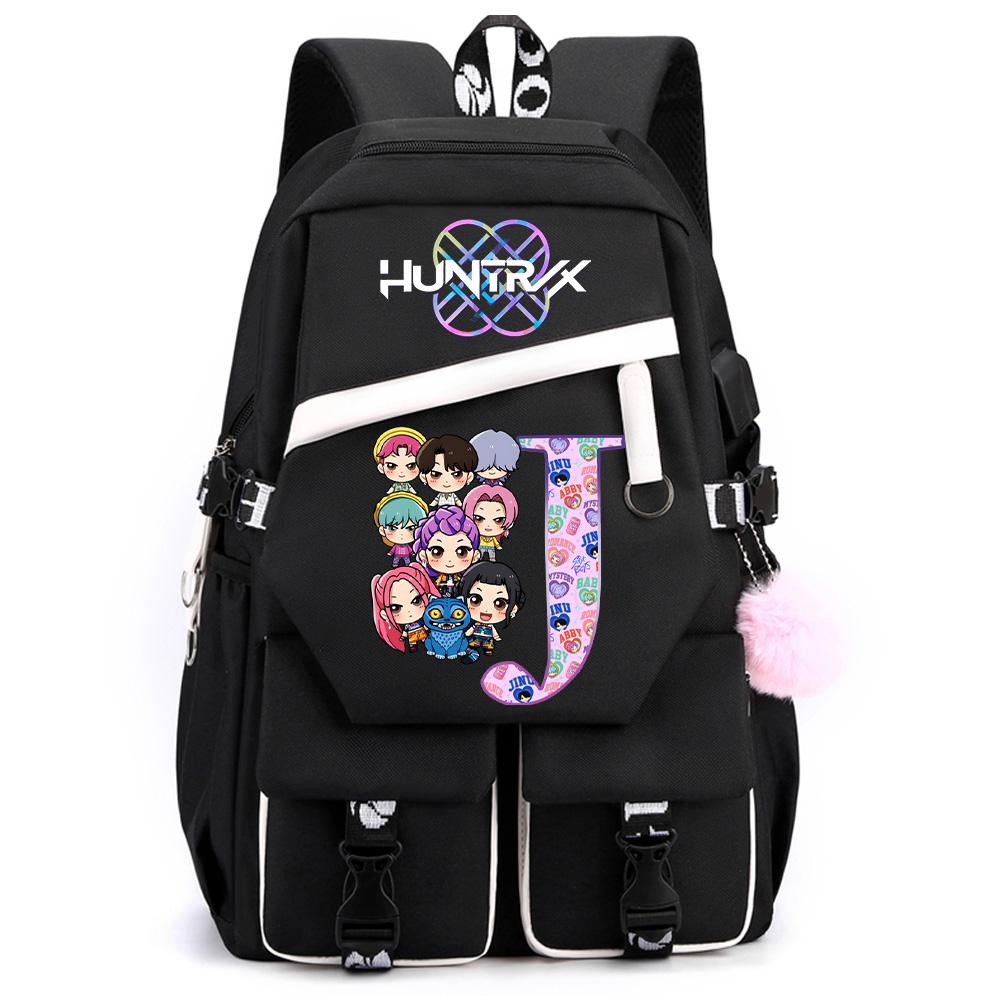 26 Liter Angielski K-pop Demon Hunters Nadrukowany Plecak o Dużej Pojemności dla Nastolatka Ucznia Dziewczyny Chłopca Torba Szkolna Torba na Książki Kobiety Wodoodporna Torba Podróżna