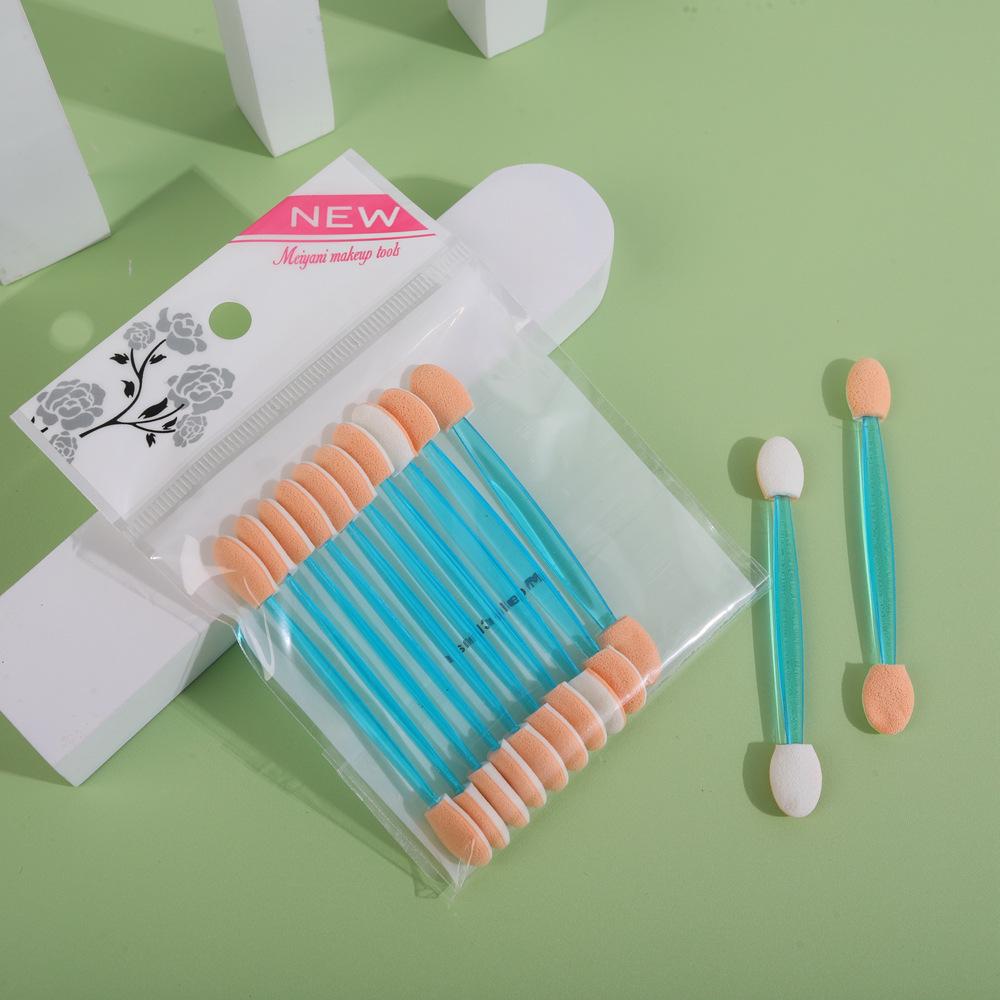 Mini Double-Ended Latex Sponge Eyeshadow Brush - High Quality, Disposable, Strong Powder Application