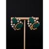 KEQIU Retro Style Leaf Design Elegant Pearl Design Bracelet Earrings Necklace High-end Vintage Jewelry Set