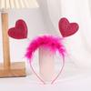 Red Peach Heart Red Love Headband Confetti Hair Hoop Valentines Day Headdress  Couple Gifts