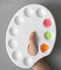 Tavolozza in Plastica Bianca a 10 Scomparti a Forma di Pesce Forniture per Pittura Acrilica ad Acquerello Gouache per Artista Cancelleria Scolastica