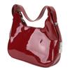 Women Underarm Bag Fashionable Glossy Surfaces PU Leather Shoulder Messenger Bag for Party Red