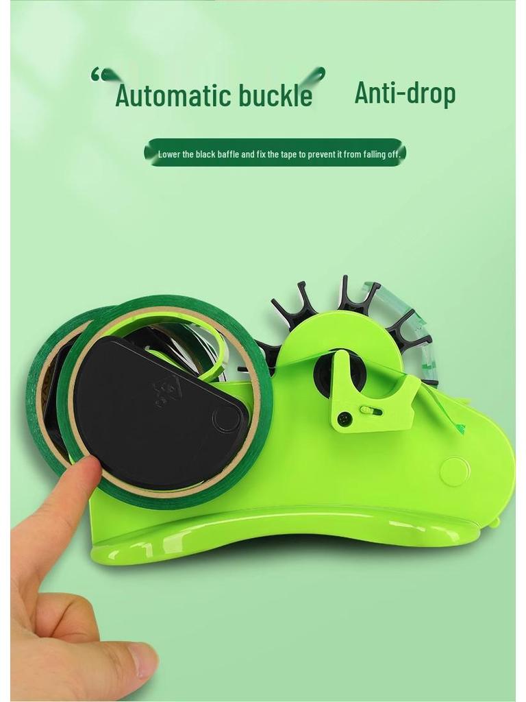 Large Multi-Functional Transparent Tape Dispenser and Cutter for Desktop Sealing and Stationery Use