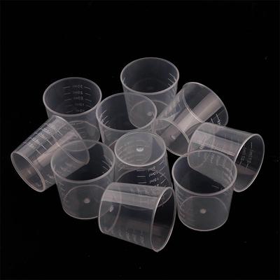 20 Pcs  30ml Plastic Measuring Cup With Scale Laboratory Liquid Container Labware