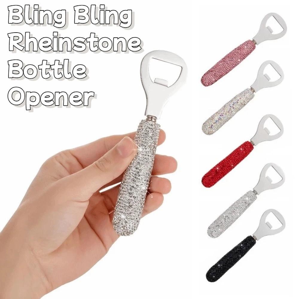 Luxusní Kreativní Bling Otevírák na Pivo Rukojeť s Kamínky Manuální Otevírák na Láhve Šetřící Práci Dekorativní Otevírák Víček Barové Nástroje