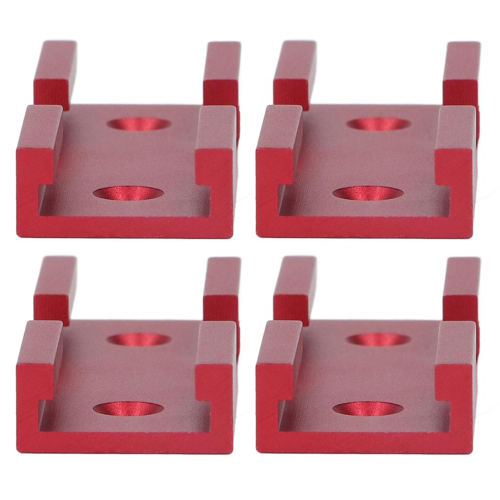 4PCS T Track Intersection Parts Aluminum Alloy Woodworking Cross Track Connector for Carpenter