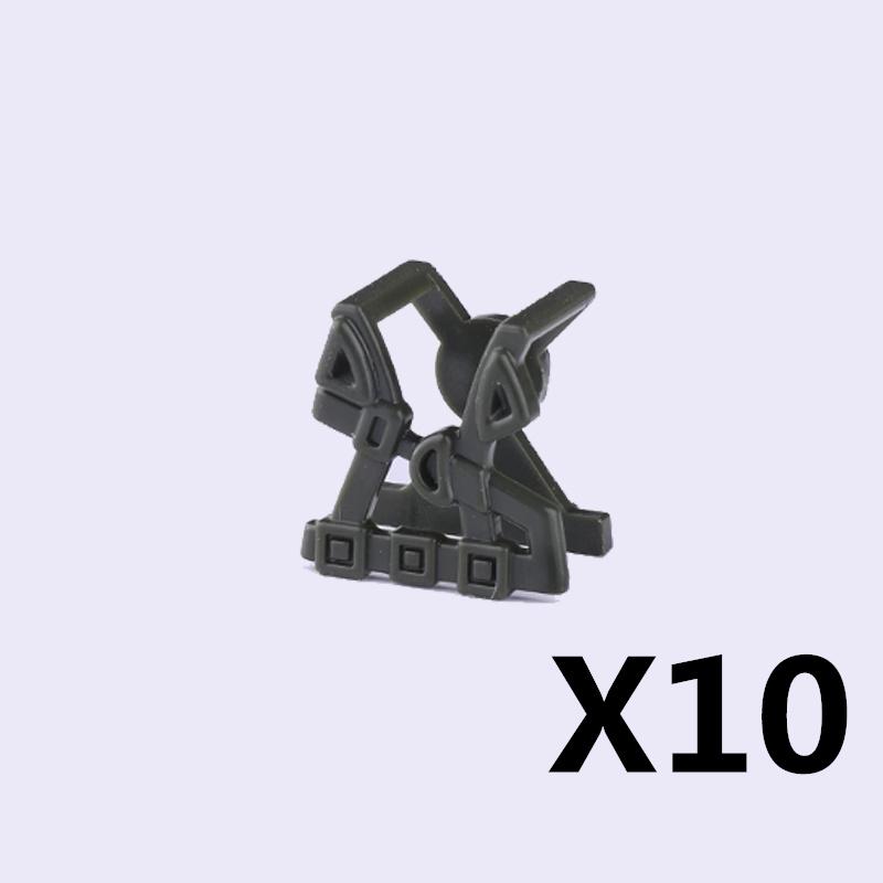 MOC Militärfigur Zubehör Bausteine Alpha SWAT Helm Weste Rucksack Knieschoner Nachtsichtgeräte Steine Spielzeug K017