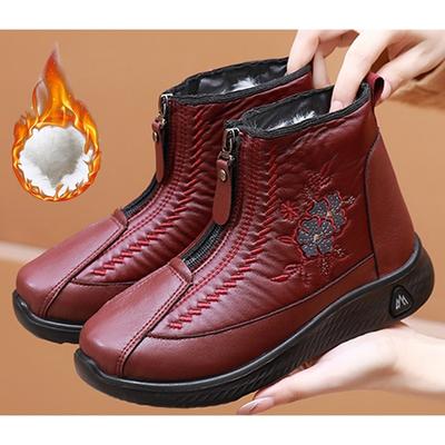 Women's Fur One Thick Bottom Winter Lightweight Warm Wool Lining Waterproof Snow Boots Non-slip Wear Casual Sneakers Cotton Boots