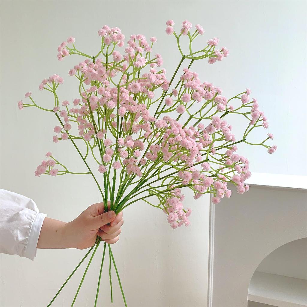 108-Head Soft Rubber Gypsophila Artificial Flowers for Living Room Decoration