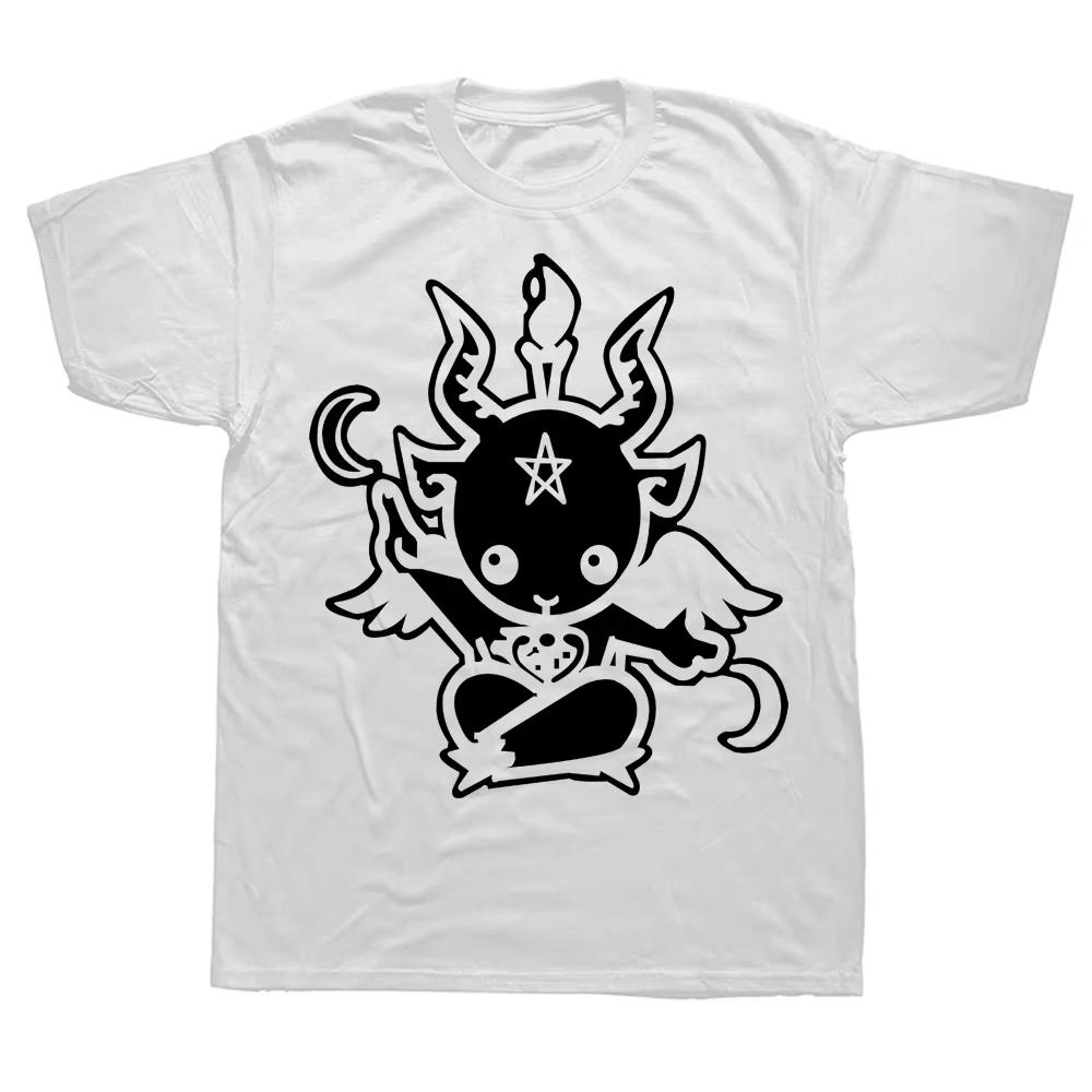 Neuer Sommerstil Satansziege Baphomet Cartoon T-Shirt Herren Baumwolle Kurzarm Bedrucktes T-Shirt Marken-T-Shirt Herrenbekleidung