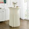Cocktail Table Covers, Spandex Stretch Round Cocktail Tablecloths Stretch High Top Bar Table Skirt for Wedding Party Banquet