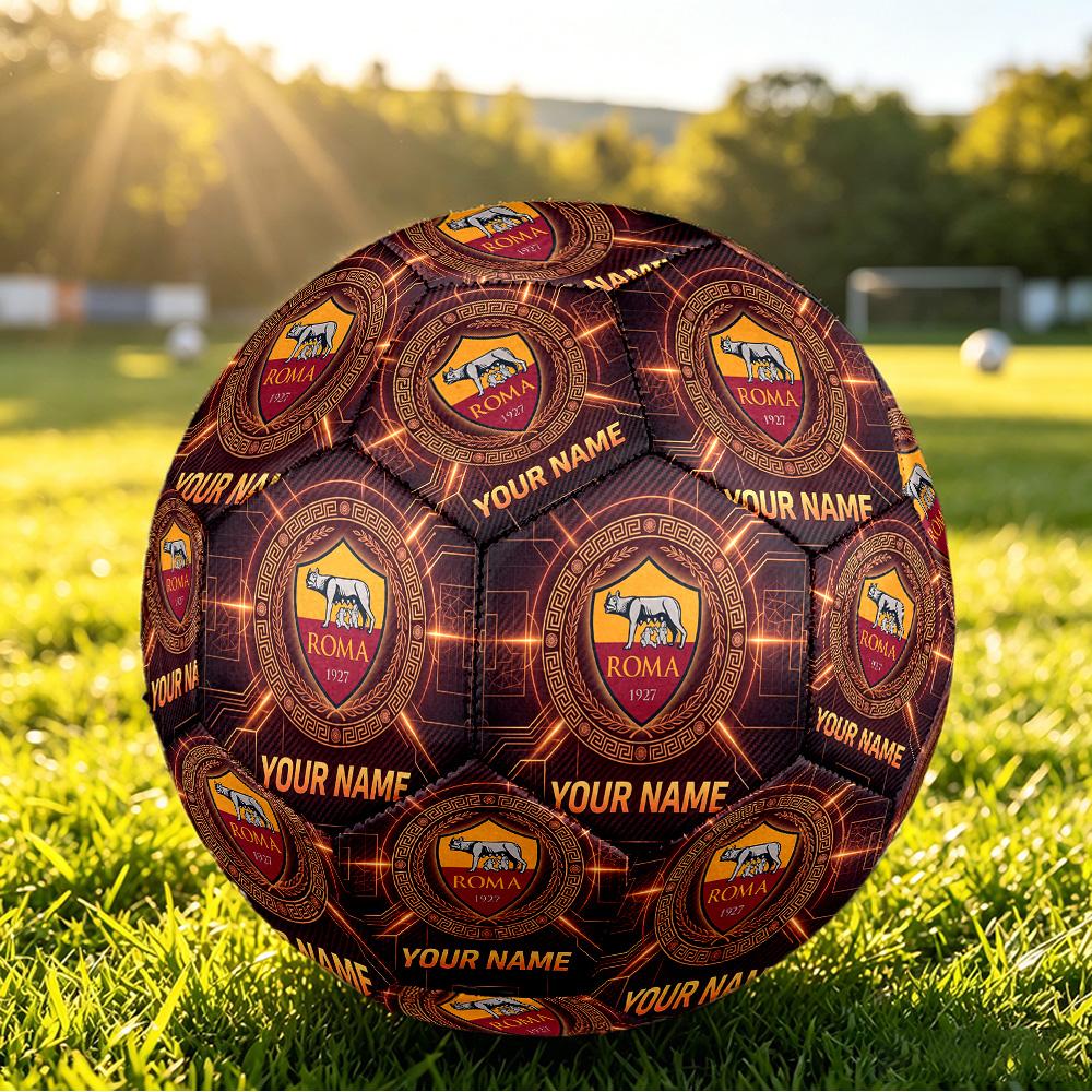 Personalized Size 5 Football AS Roma Pattern Outdoor Game Sports Ball Gift