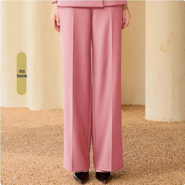 Women's Double-Breasted Professional Suit Set - Elegant Spring/Autumn Formal Wear