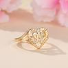 1pc Vintage Hollow 26 Letter Adjustable Ring Fashionable Casual Couple Accessory