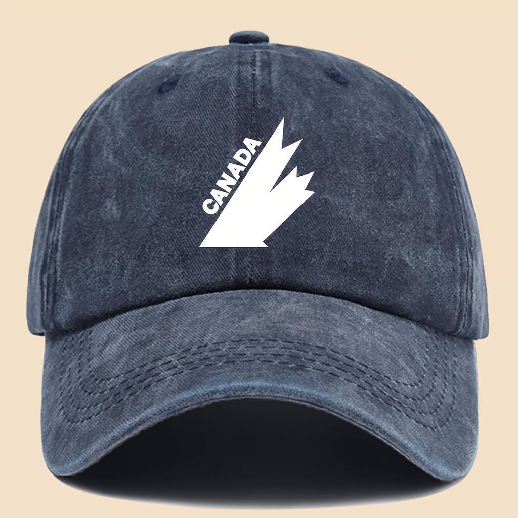 Vintage Washed Canadian Baseball Cap Adjustable Unisex Hat