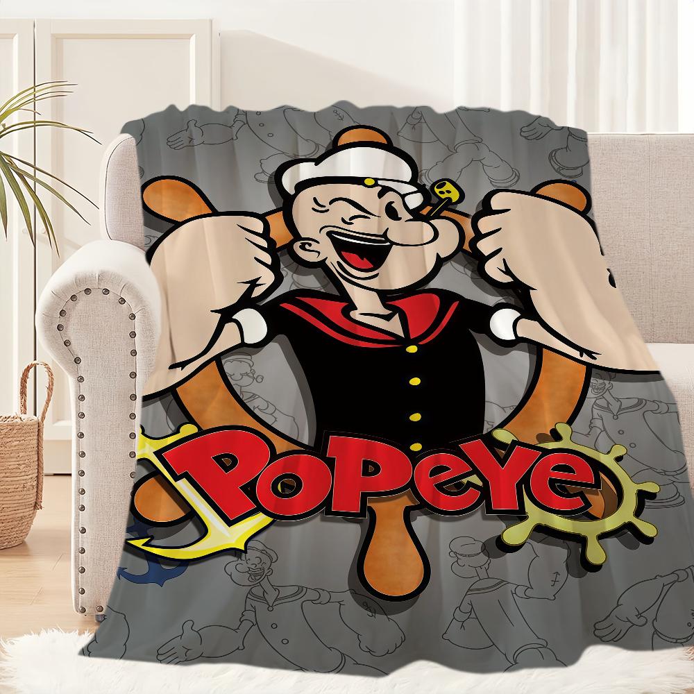 

Cartoon Animation P-Popeye-ES Blanket Blanket for Couch Sofa Travel Home Picni Flannel Blanket birthday gift Warm Comfortable 30x40in