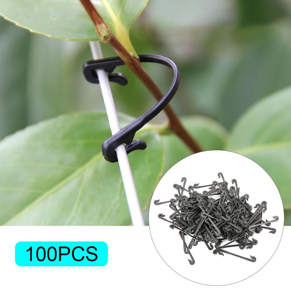 100Pcs Grape Grafting Clips Garden Plant Vegetable Vine Fixing Clamp Black