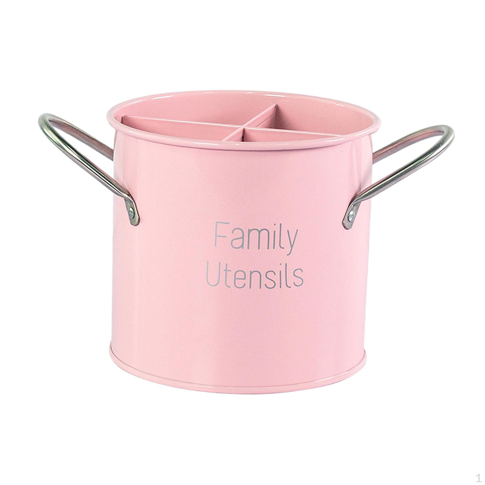 

Клетка для палочек для еды, держатель для кухонной утвари, ведро для хранения посуды, подставка для столовых приборов розовый