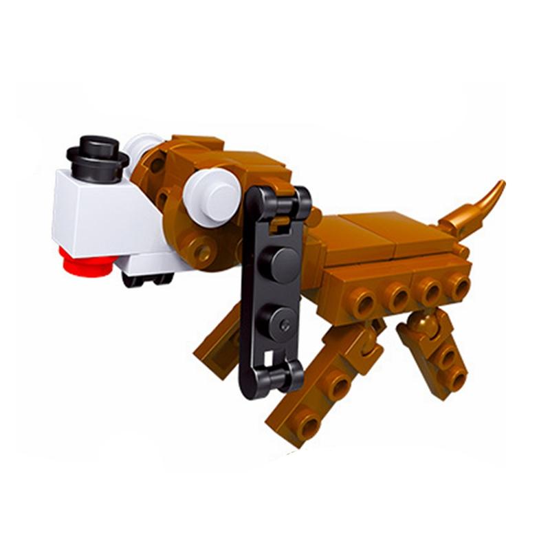 MOC Animals Figures Cute Small Giraffes Rhinoceroses Cows Construction Bricks Playthings ideal for Kids Friends Christmas Toy Children Gifts