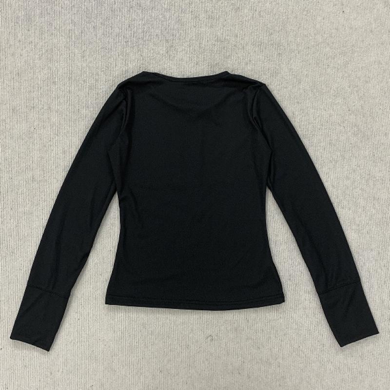 European and American Gothic fashion printed street slimming sexy long sleeved top