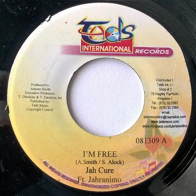 7inch Record JAH CURE - I'm Free 081309 Tad's Internati Jamaica Reggae, Ska & Dub Used