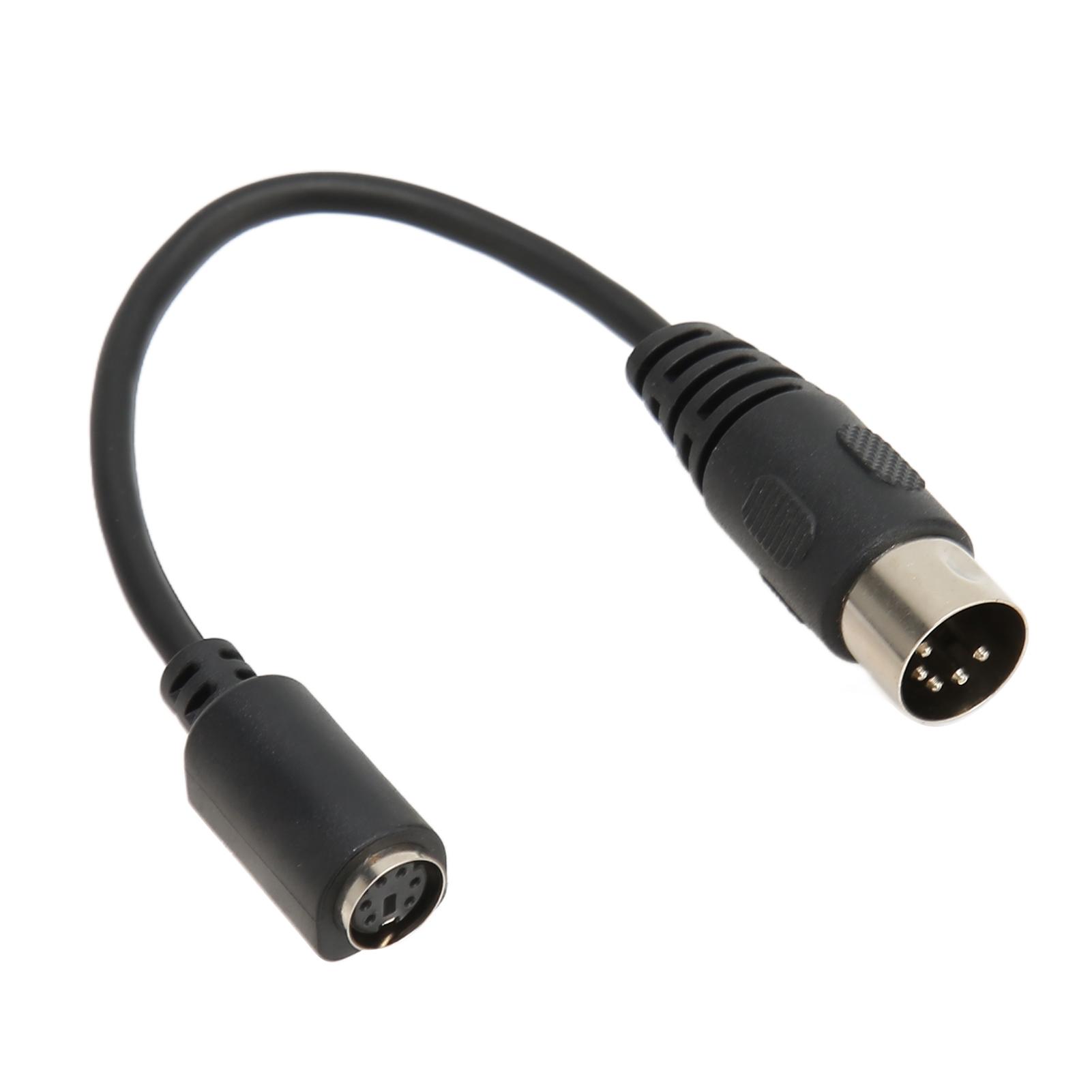 

Кабель-переходник для клавиатуры и мыши DIN 5-контактный папа на Mini DIN 6-контактный мама Кабель-адаптер для клавиатуры и мыши для PS2 5,9 дюйма