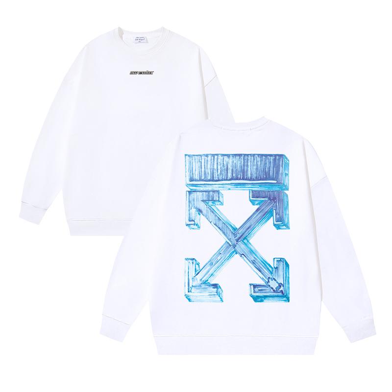 1236 Off-White 2026 Herbst und Winter Neu OW Dreidimensionales Quadratpfeilmuster Herren und Damen Rundhals-Hoodie