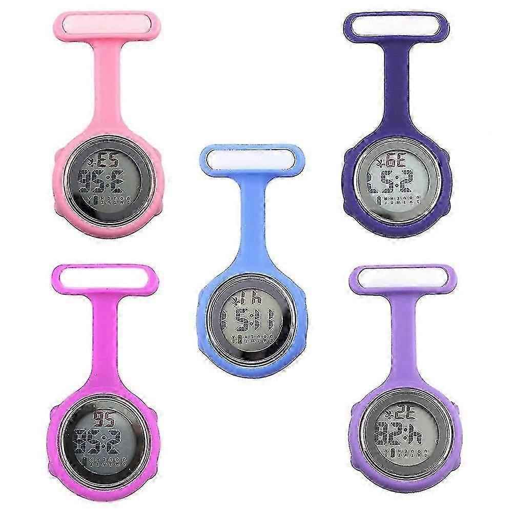 Digital Display Nurse Clip Watch - Pocket Fob Brooch Pin with Electric Dial