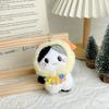 Cute Cat Plush Keychain With Short Pile Fabric For Backpack Decoration
