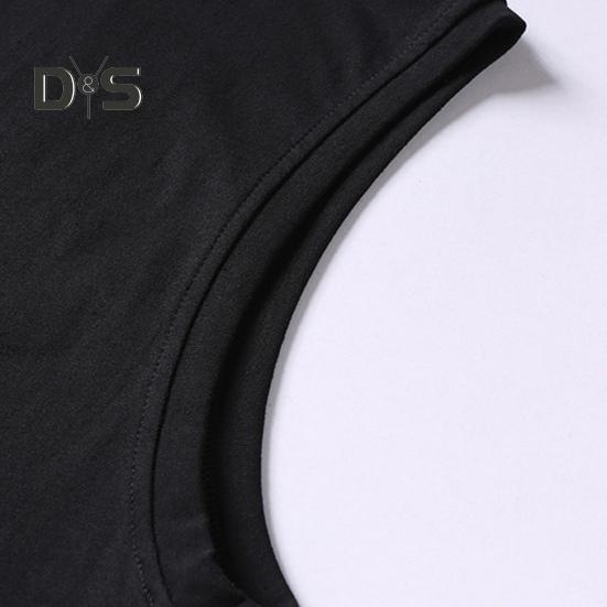 Men Vest Sleeveless Round Neck Loose Fit Tank Tops with Side Buckles Closure Solid Color Casual Tops Summer Wear