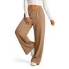 Lässige gefütterte Damen-Sweatpants mit weitem Bein, Kordelzug und Taschen für den Alltag