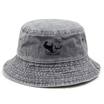 Bucket Hat Vintage Fishing Hat For Men Sun Protection Outdoor Use Fitness Cap Bodybuilding Culture Street Stylewear Hats Gym Cotton Washed
