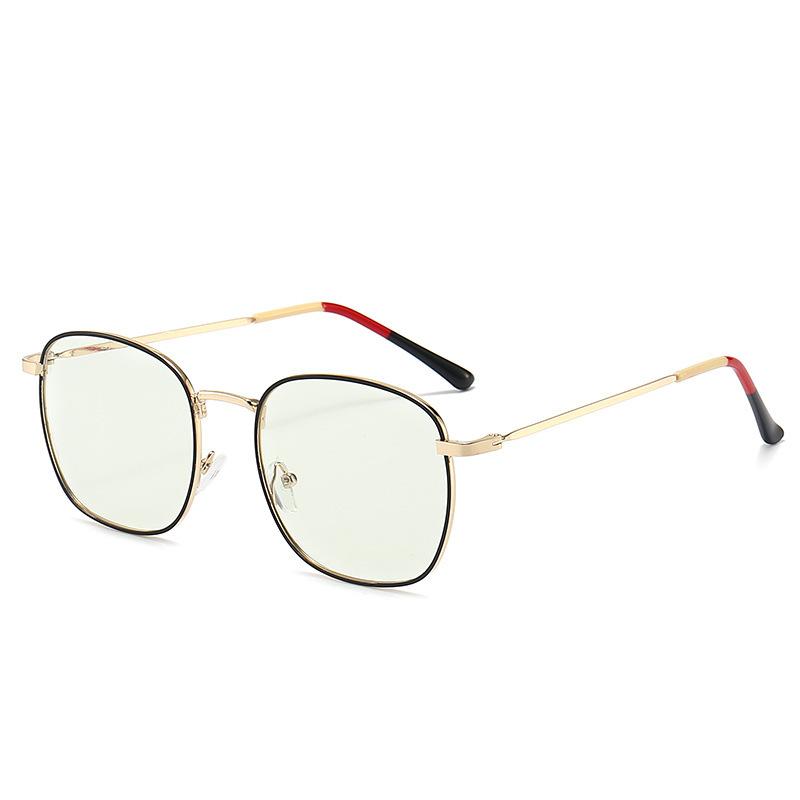 

Fashion Anti-Blue Light Color-Changing Glasses, Men S And Women S New Metal Tide Glasses Frames, Men S And Women S Retro Color-Changing Flat Glasses anti-blue light