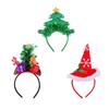 Set Of 4 Adjustable Size Headbands Christmas Themed Headwear Handmade Festives Costume Accessories Party Supplies