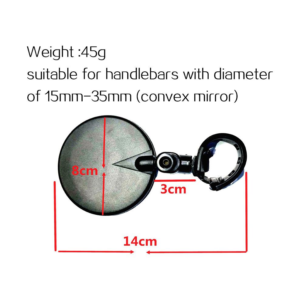Bicycle Rearview Mirror Wide Angle Convex Bicycle Reflective Mirror