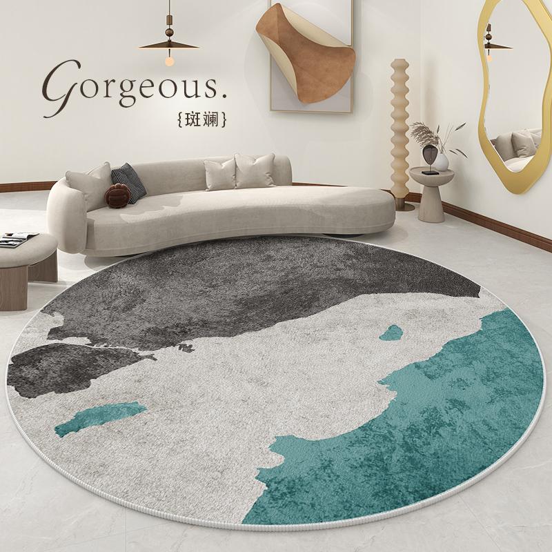 Wabi-sabi Style Living Room Decoration Carpet Light Luxury Rugs for Bedroom Fluffy Soft Plush Floor Mat Thickend Study Round Rug