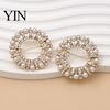 Rhinestone Ring Brooch Faux Pearl Brooch, Hollow Circle Alloy Lapel Pin, Elegant Clothing Jewelry Sweater Cardigan Coat Suits Accessories, Gift