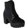 Shoetopia Black Girls Solid Mid Top Heeled Boots