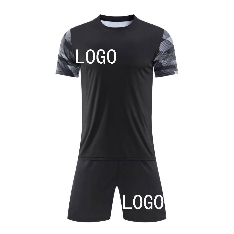 Football jersey, short-sleeved suit, round neck, student running sports competition jersey, quick-drying jersey, training jersey, jersey can be 10 чёрный