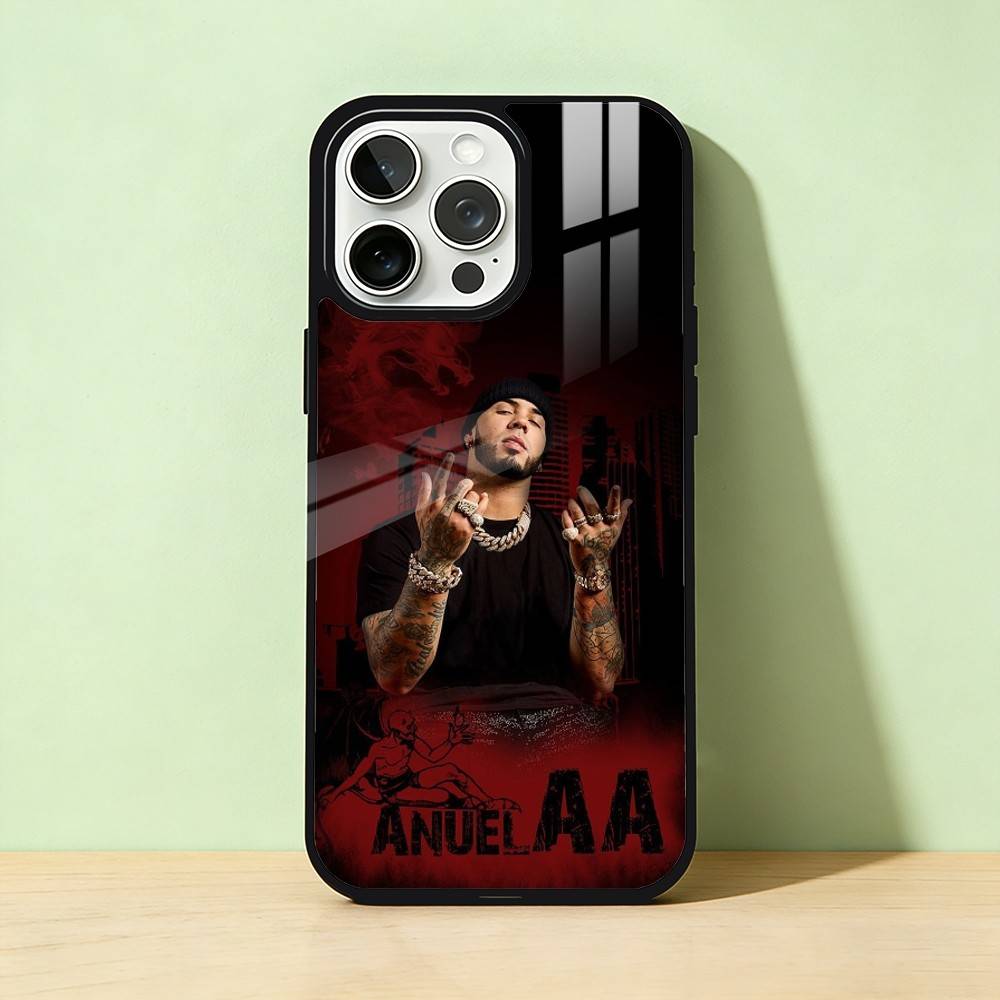 

AAA Rapper A- Anuel AA Real Phone Case For iPhone 17 16 15 14 13 12 11 Pro Max Plus Silver Matte Black Cover iPhone13PRO