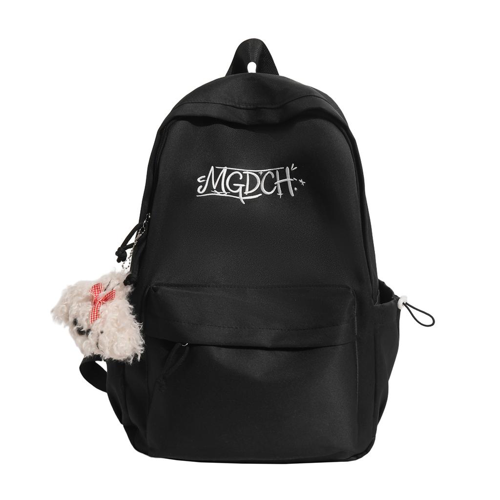 Schoolbag schoolbag female Harajuku simple letter student 1011 summer new large-capacity junior high school student casual backpack