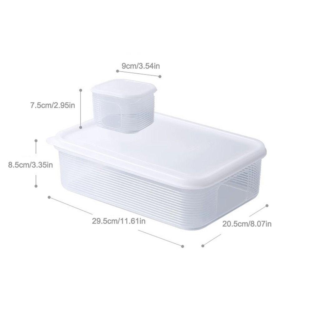 1/7pcs Plastic Refrigerator Storage Box with Lid Condiment Boxes Safe Trasparent Crisper