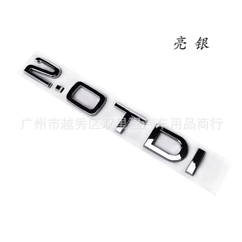 TDI car logo English tail label modified displacement standard 2.0TDI 3.0TDI car sticker decorative sticker