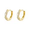 925 Silver Hoop Earrings Temperament Simple Round Zircon for Women Wedding Jewelry Accessories