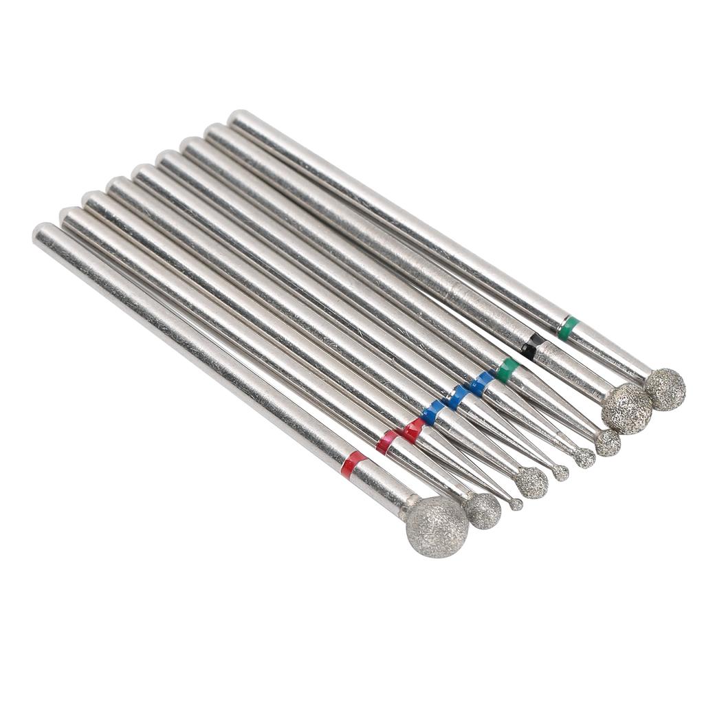 9pcs Nail Drill Bits Emery Nail Polishing Grinding Sanding Head Manicure Milling Cutter Bit